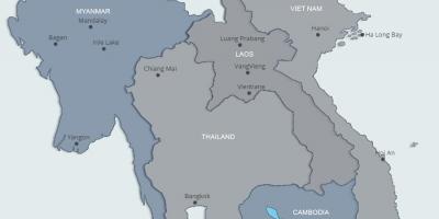 Карта Північного Лаосу