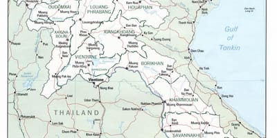 Карта Лаос подорожі