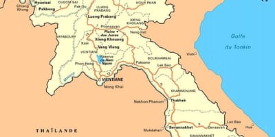 Карта Південного Лаосу