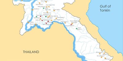 Карта річки Лаос 