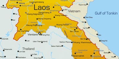 Карта сепон в Лаосі