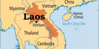 Країна Лаос на карті світу