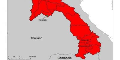 Карта Лаос малярії 