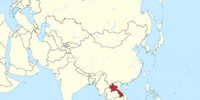 Карта Лаос Азії