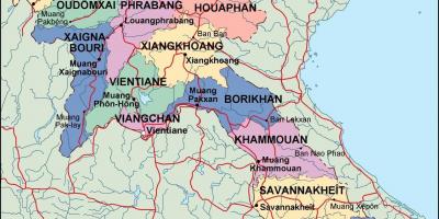 Політичні Лаос карті