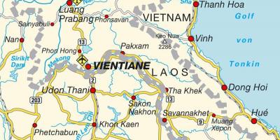 Аеропорти Лаосу на карті